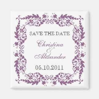 Barokke blad Lijst Save the Date Magnet