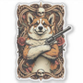 Barokke Blaf: De Gentleman Outlaw Sticker (Voorkant)