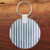 Barokke blauw-grijze Waterverf streep Sleutelhanger (Achterkant)