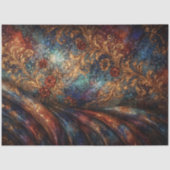 Barokke Bloem Goud Craquelé Decoupage Tissuepapier (Voorkant)