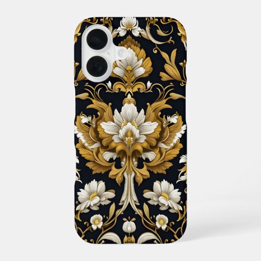 Barokke Bloem iPhone 16 Hoesje (Achterkant)