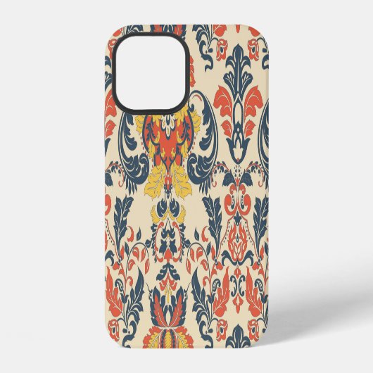 Barokke bloem: Klassiek behang met vintage uitstra iPhone Hoesje (Achterkant)