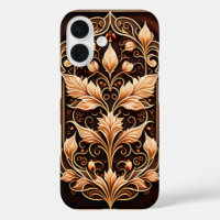 Barokke bloemen en bladeren Woodcut