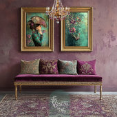 Barokke Bloemen, Fantasy Vlinders Blauwgroen Patin Tissuepapier