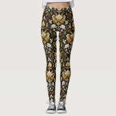 Barokke bloemen leggings (Voorkant)