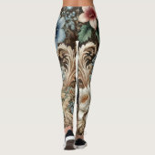 Barokke bloemenelegantie Leggings (Achterkant)