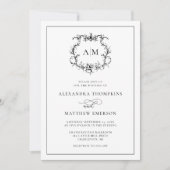  Barokke Bloemenkam Victoriaans bruiloft Kaart (Voorkant)