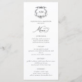  Barokke Bloemenkam Victoriaans bruiloft Menu (Voorkant)