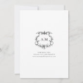  Barokke Bloemenkam Victoriaans bruiloft Save The Date (Achterkant)