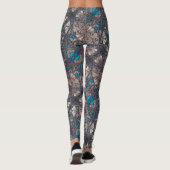 barokke bloemenpatroonprint leggings (Achterkant)