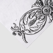 Barokke blokprint rand tissuepapier   (Detail)