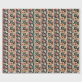 Barokke Bloom Antiek Behang Bloemen Cadeaupapier (Vlak)