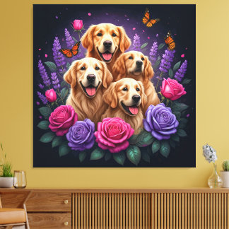 Barokke Bulldog: een historisch portret Canvas Afdruk