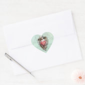 Barokke Cherub met hart Hart Sticker (Envelop)