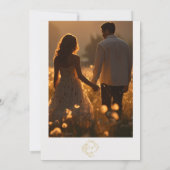 Barokke Chinoiserie gouden trouwfoto Save The Date (Achterkant)