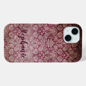 barokke damast wijnpatroonnaam Case-Mate iPhone case (Achterkant (horizontaal))