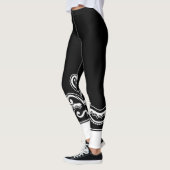 Barokke Dolce Leggings – Zwart-wit Elegantie (Links)