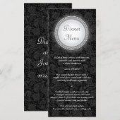 Barokke Ebony Plaque Menu Rack Kaart (Voorkant / Achterkant)