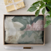 Barokke Elegante Botanische Pastel Bloemen Tissuepapier (Geschenk)