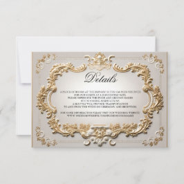 Barokke Elegante Kalligrafie Script Huwelijksdetai RSVP Kaartje