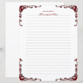 Barokke elegantie bekleed papier blad (Voorkant / Achterkant)