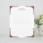 Barokke elegantie bekleed papier blad (Staand voorkant)