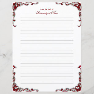 Barokke elegantie bekleed papier blad