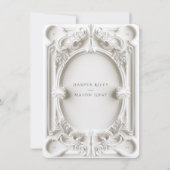 Barokke Elegantie Huwelijks RSVP Kaart (Achterkant)