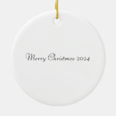 Barokke elegantie: rendier in de sneeuw keramisch ornament (Achterkant)