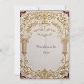 barokke elegantie-uitnodiging kaart (Achterkant)