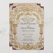 barokke elegantie-uitnodiging kaart (Voorkant / Achterkant)