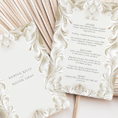Barokke Elegantie Wedding Menu Kaart