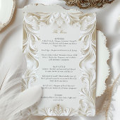 Barokke Elegantie Wedding Menu Kaart
