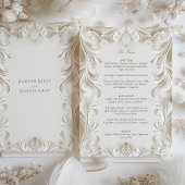 Barokke Elegantie Wedding Menu Kaart