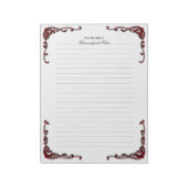 Barokke elegantie - zwart gevoerd notitieblok (Linkerzijde)