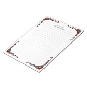 Barokke elegantie - zwart gevoerd notitieblok (Schuin)