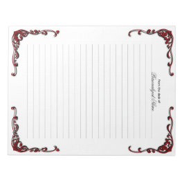 Barokke elegantie - zwart gevoerd notitieblok