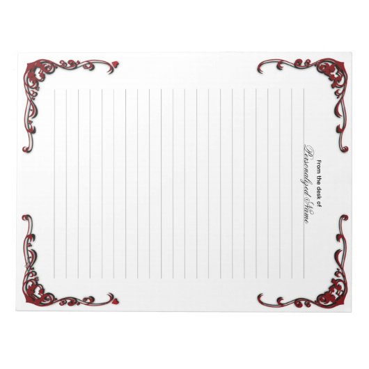 Barokke elegantie - zwart gevoerd notitieblok (Voorkant)