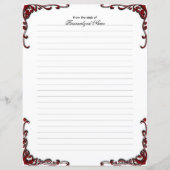 Barokke elegantie - zwart gevoerd papier blad (Voorkant)