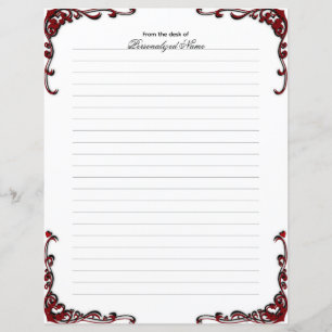 Barokke elegantie - zwart gevoerd papier blad