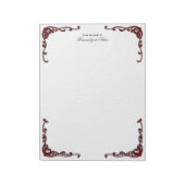 Barokke elegantie - zwart ongevoerd notitieblok (Linkerzijde)