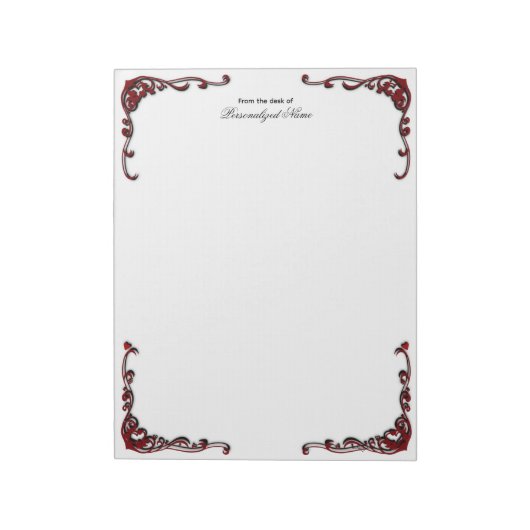 Barokke elegantie - zwart ongevoerd notitieblok (Linkerzijde)