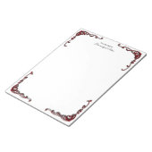 Barokke elegantie - zwart ongevoerd notitieblok (Schuin)