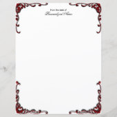 Barokke elegantie - zwart ongevoerd papier blad (Voorkant)