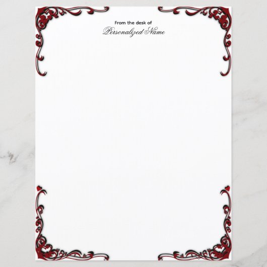 Barokke elegantie - zwart ongevoerd papier blad (Voorkant)