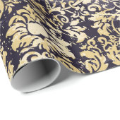 Barokke en Damask arabesque motifs rippelde abstra Cadeaupapier (Rol Hoek)