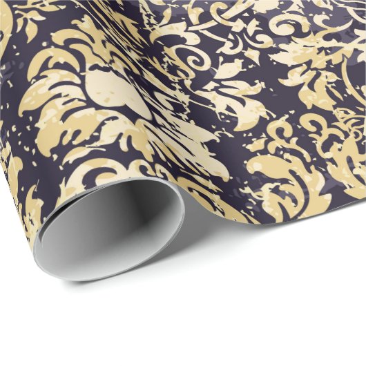 Barokke en Damask arabesque motifs rippelde abstra Cadeaupapier (Rol Hoek)