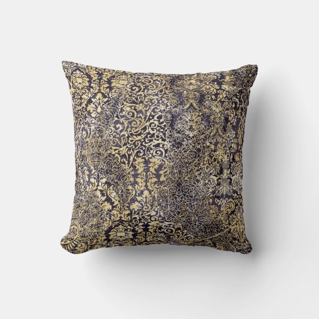 Barokke en Damask arabesque motifs rippelde abstra Kussen (Voorkant)