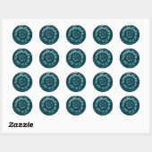 Barokke enveloppe verzegeling trouwen in elke kleu ronde sticker (Vel)