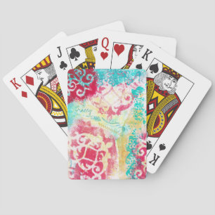 Barokke filigraan Grunge Art Painting Kaarten Deck